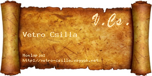 Vetro Csilla névjegykártya